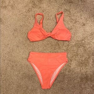 CUPSHE Coral Bikini Set